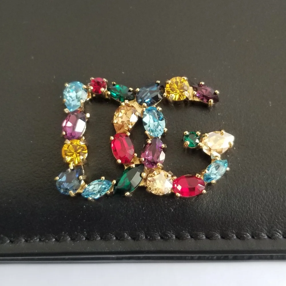 Dolce & Gabbana Multicolor Stone DG Bi-Fold Leather Wallet Black